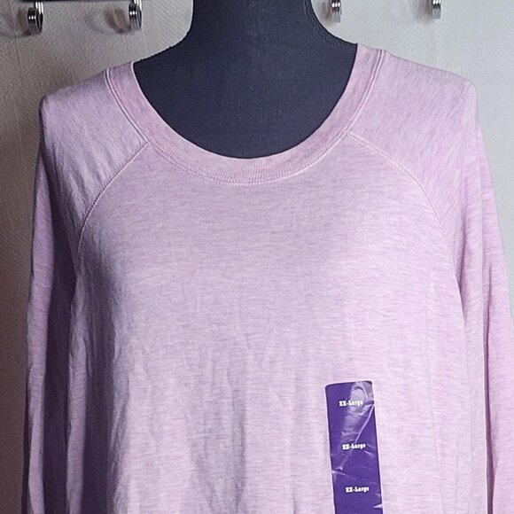 Active Life Budding Lilac Heather Pullover Long Sleeve Modal Span Top Size XXL - Picture 2 of 16